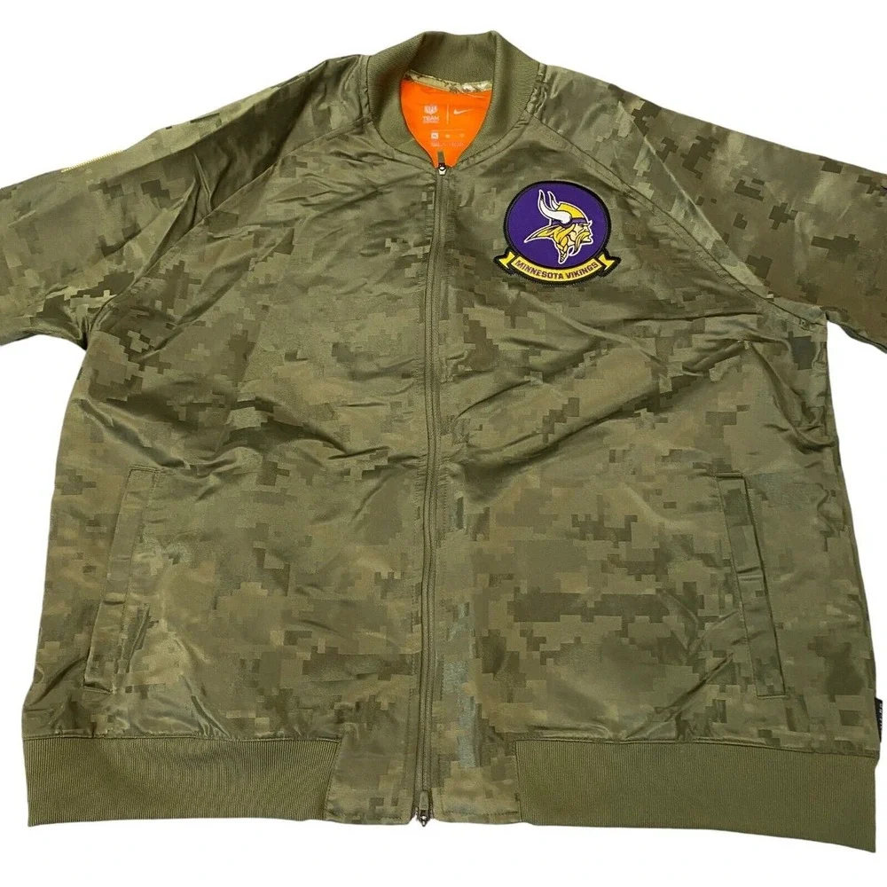 Nike Minnesota Vikings Kids XL Salute to Service Digital Camo Bomber Jacket